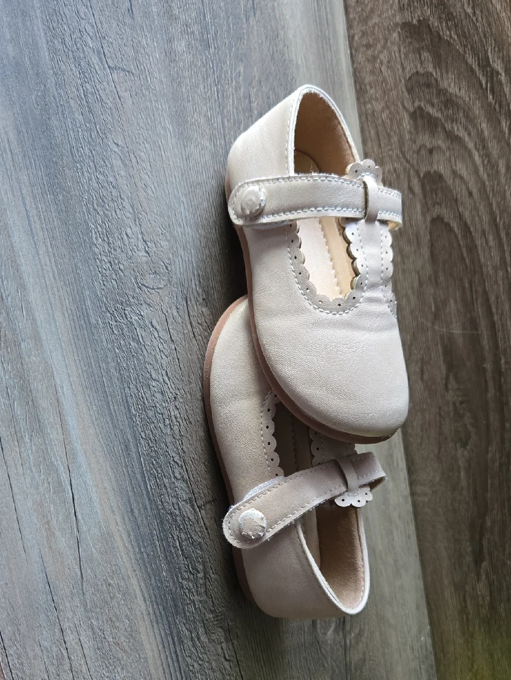 Girls' T-Strap Dress Shoes in Pale Pink